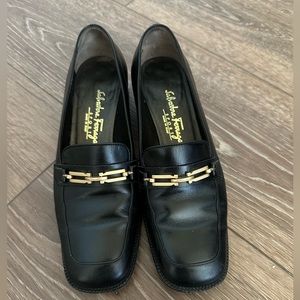 Salvatore Ferragamo square toe loafers